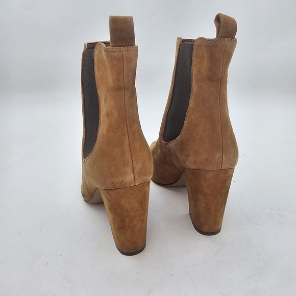 Steve Madden Subtle Chestnut Suede Heeled Ankle Boots – Size 6.5 - Picture 5 of 10